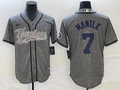 Men's New York Yankees Mickey Mantle Gray Game Jersey Joint Edition