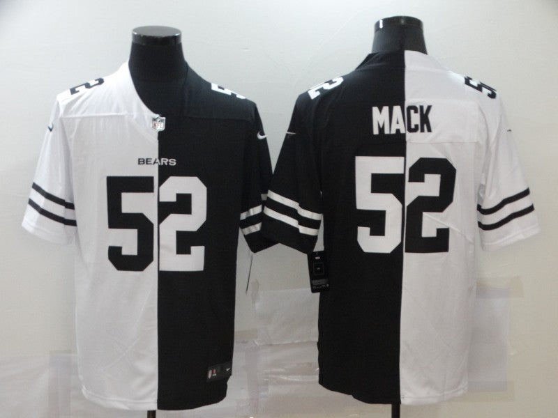 Men's Chicago Bears Khalil Mack #52 Black/White Game Jersey1