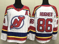 Men's New Jersey1 Devils Jack Hughes #86 White Player Game Jersey1