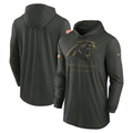 Men's Carolina Panthers  Forest Green 2025 Salute to Service Sideline Dri-FIT Lightweight Hooded Pullover