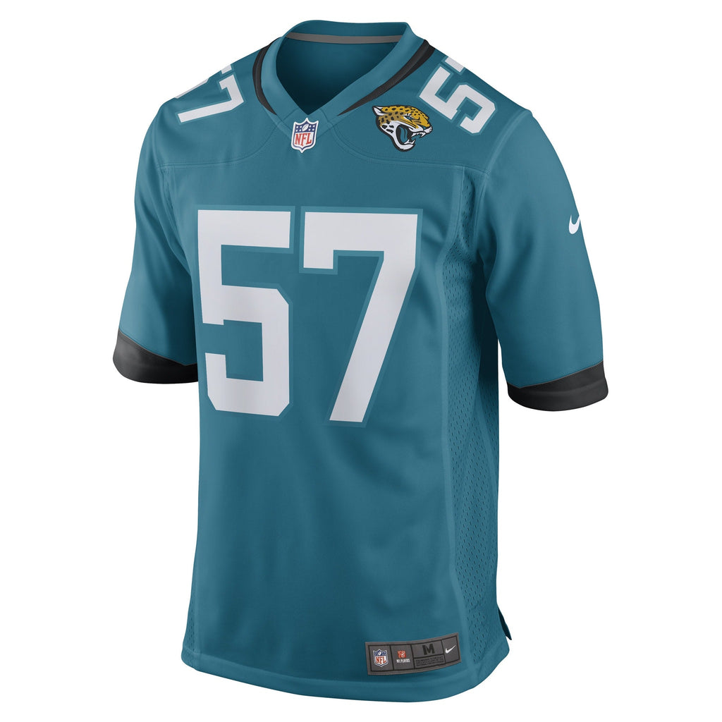 Caleb Johnson Jacksonville Jaguars  Game   Jersey - Teal