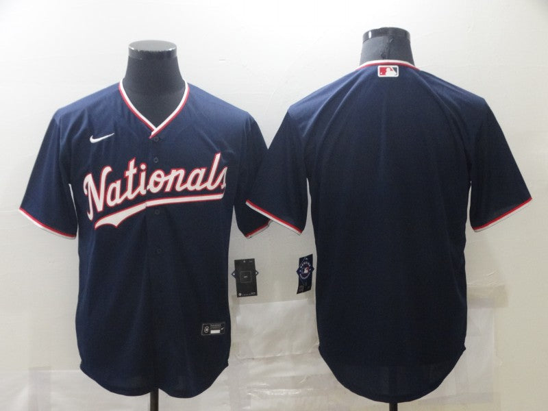 Men's Washington Nationals Navy Alternate Replica Blank Jersey1