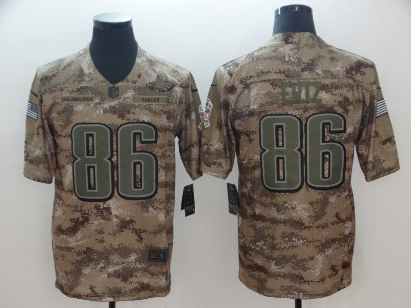 Men's Philadelphia Eagles Zach Ertz #86 Camouflage Game Jersey1