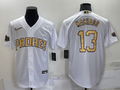 Men's San Diego Padres Manny Machado White Replica Baseball Jersey
