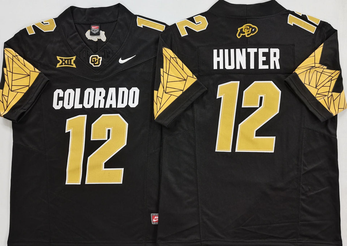 Men's Colorado Buffaloes Travis Hunter #12 Black Game Jersey