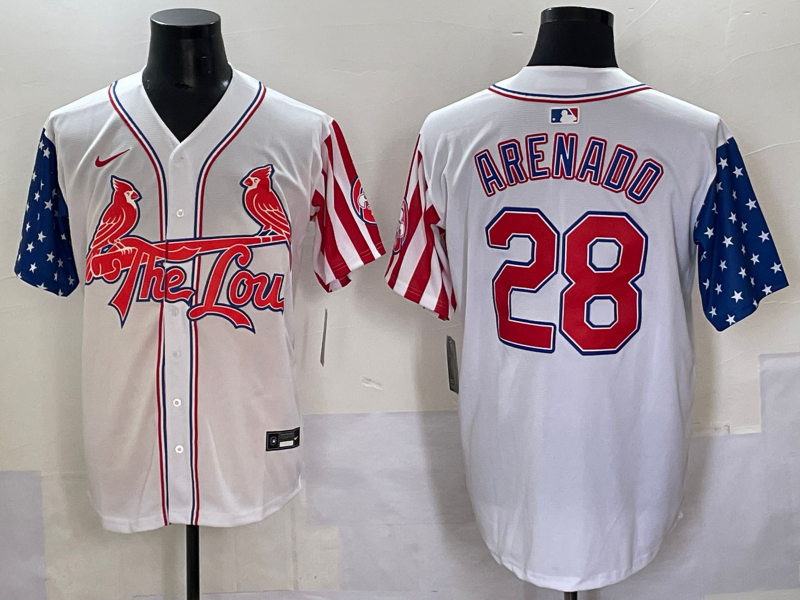 Men's St. Louis Cardinals Nolan Arenado White Game Player Jersey