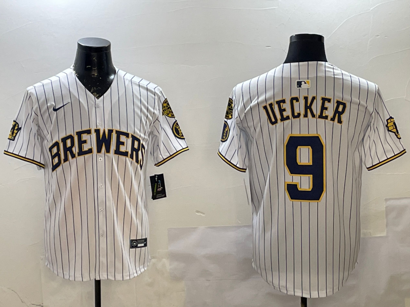 Men's Milwaukee Brewers Bob Uecker White Limited Player Jersey