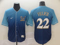 Men's Milwaukee Brewers Christian Yelich #22  Blue Gradient Jersey