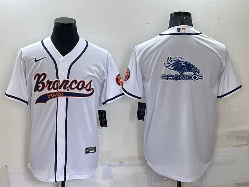 Men's Denver Broncos White Game Jersey1