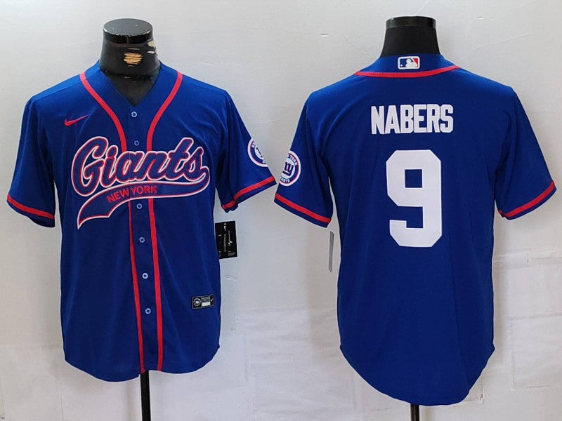 Men's New York Giants Malik Nabers Royal Game Jersey
