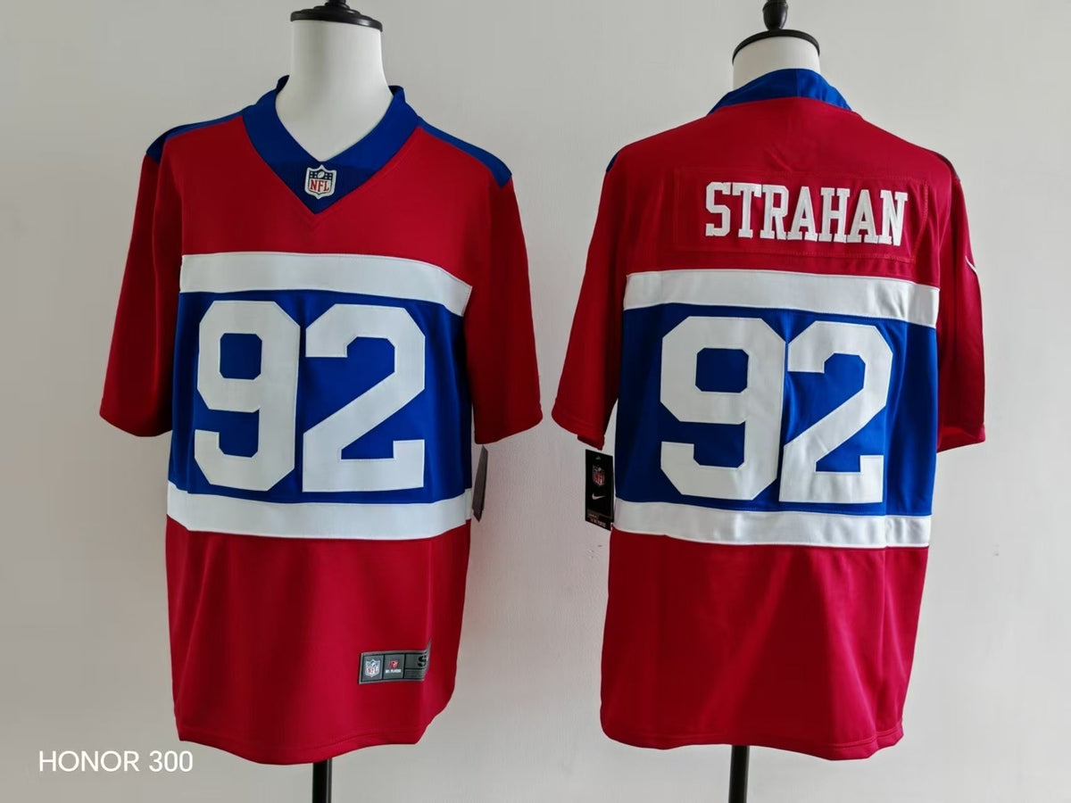 Men's New York Giants Michael Strahan Jersey-Red