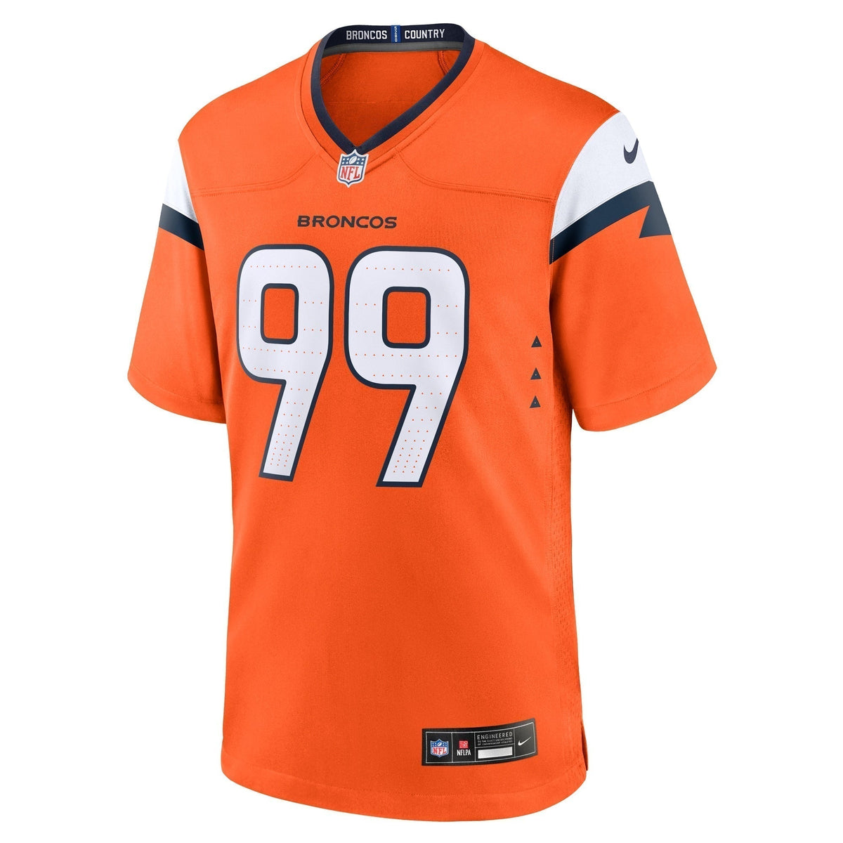 Zach Allen Denver Broncos  Team Game Jersey -  Orange