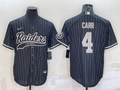 Men's Las Vegas Raiders Derek Carr Black Player Game Jersey Joint Edition