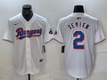 Men's Texas Rangers Marcus Semien White 2024 Gold Collection Limited Player Jersey