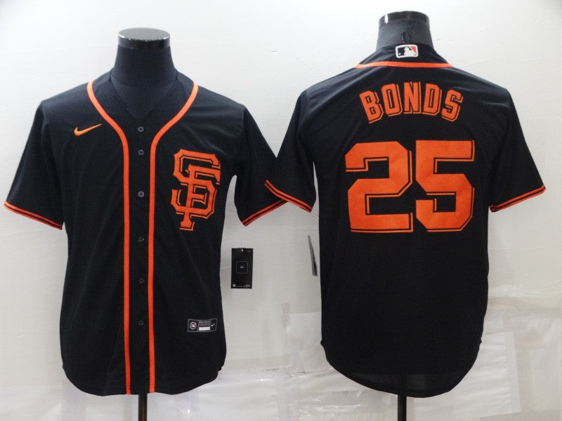 Men's San Francisco Giants Barry Bonds Black Replica Baseball Jersey
