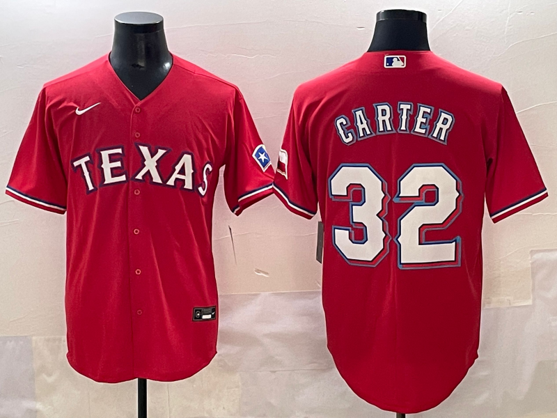 Men's Texas Rangers Evan Carter Red Limited Player Jersey