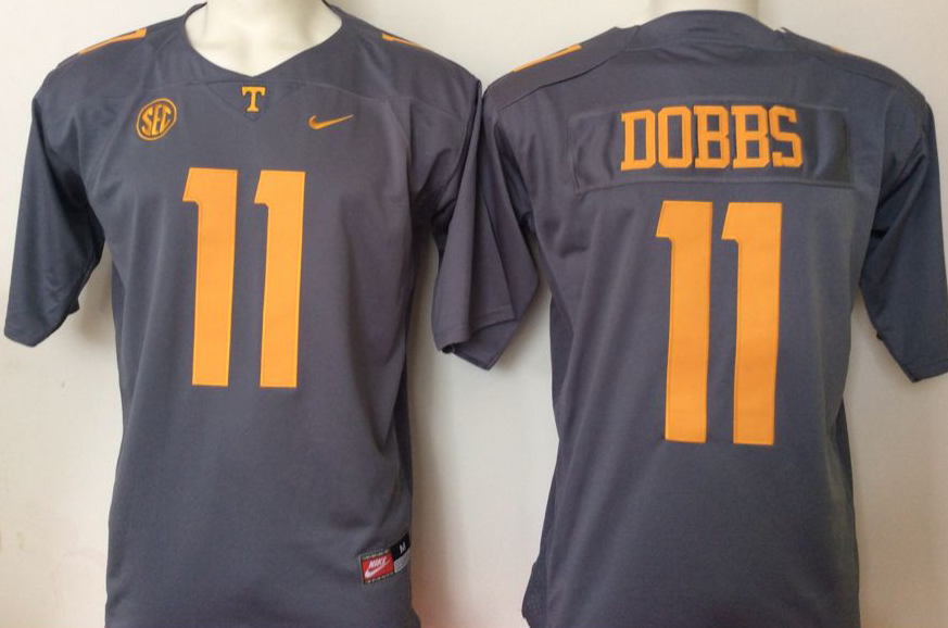 Men's Tennessee Volunteers Josh Dobbs Black Player Game Jersey