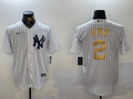 Men's New York Yankees Derek Jeter White Game Jersey