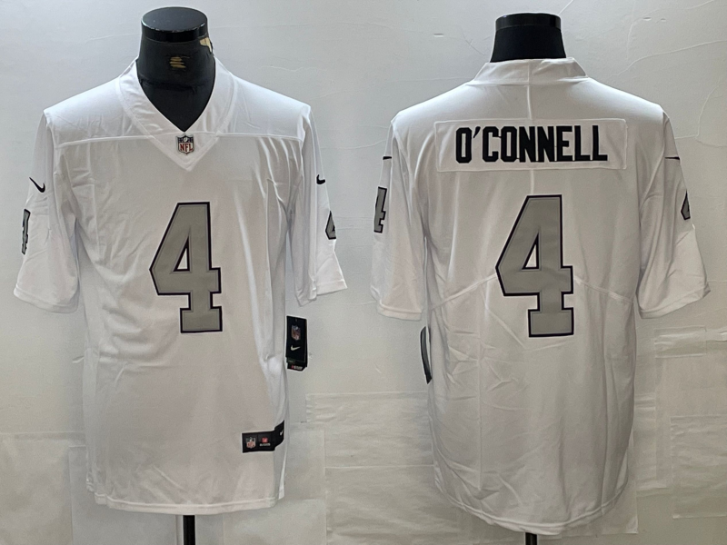 Men's Las Vegas Raiders Aidan O'Connell White Game Player Jersey