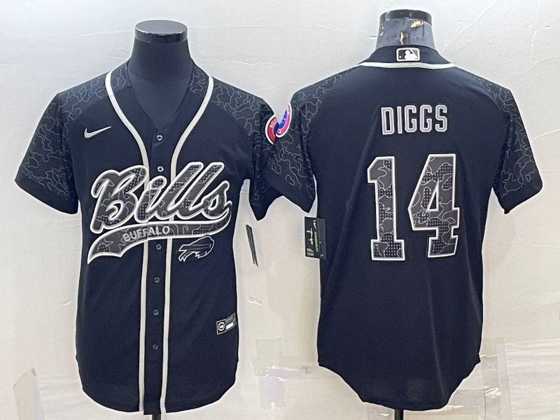 Men's Buffalo Bills Stefon Diggs Black RFLCTV Limited Jersey Joint Edition