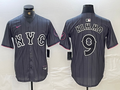 Men's New York Mets1 Brandon Nimmo #9 Graphite 2024 City Connect Limited Player Jersey