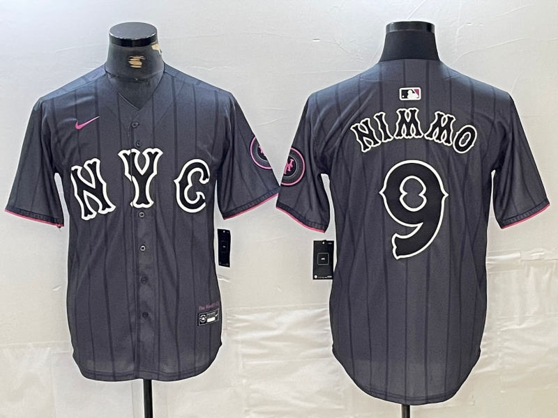 Men's New York Mets Brandon Nimmo Graphite 2024 City Connect Limited Player Jersey