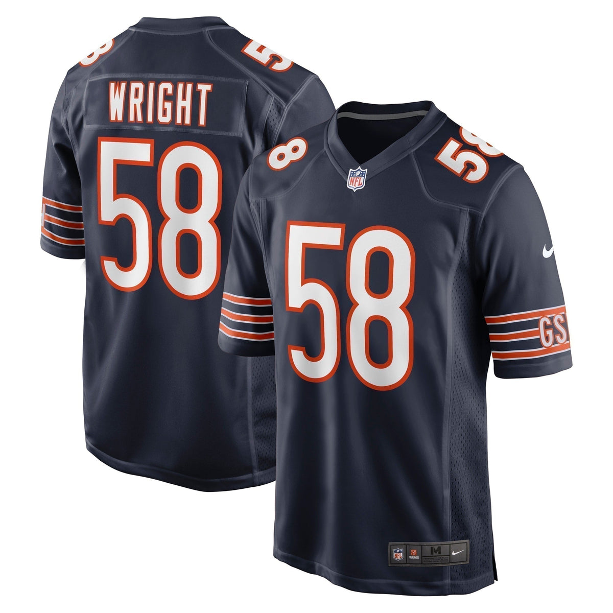 Darnell Wright Chicago Bears 2023  Draft First Round Pick Game Jersey - Navy