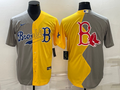 Men's Boston Red Sox Yellow/Gray Alternate Replica Player Jersey1