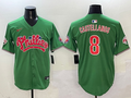Men's Philadelphia Phillies Nick Castellanos #8 Green Game Jersey