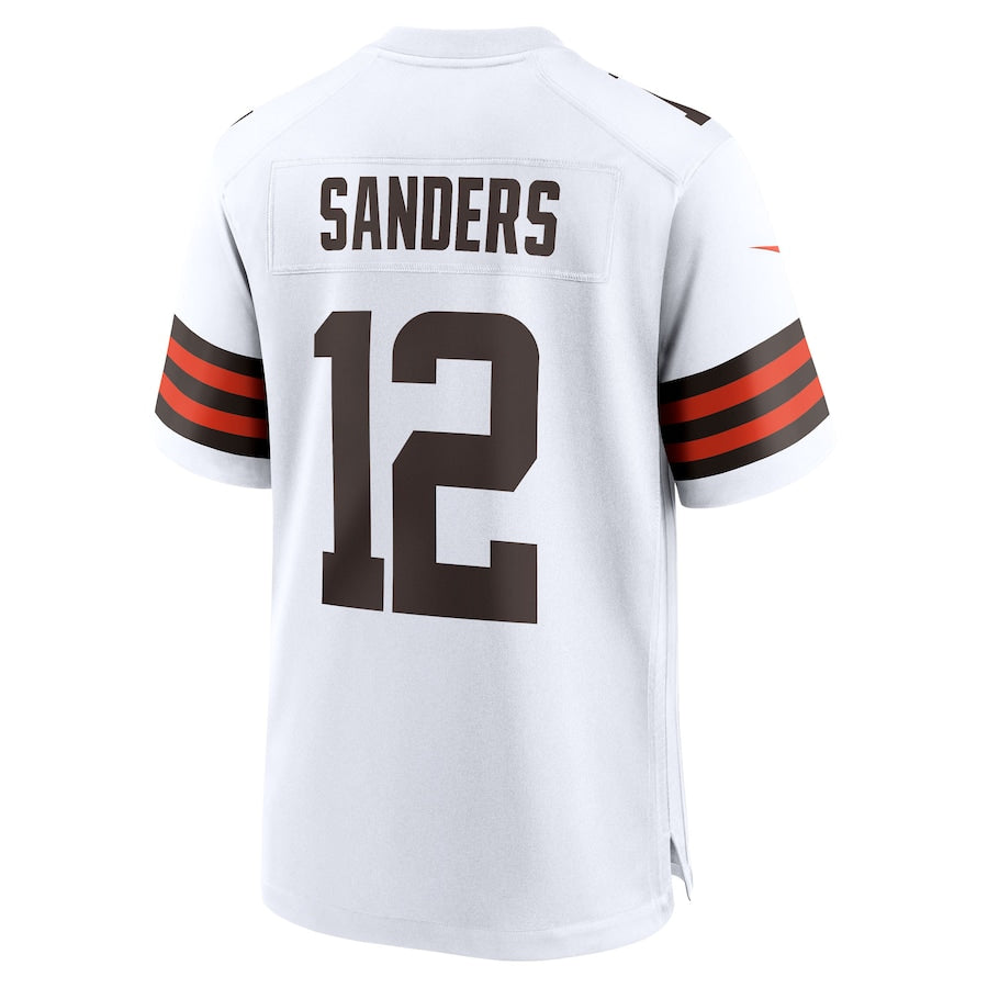 Men's Cleveland Browns Shedeur Sanders White 2025  Draft Game Jersey