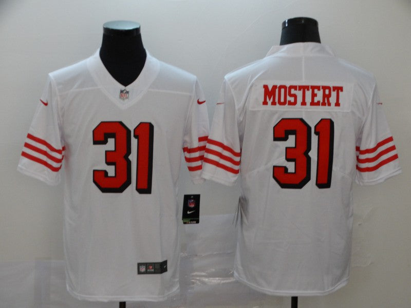 Men's San Francisco 49ers Raheem Mostert White Game Jersey