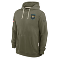 Men's Jacksonville Jaguars  Olive 2025 Salute to Service Sideline Standard Issue Dri-FIT Hoodie