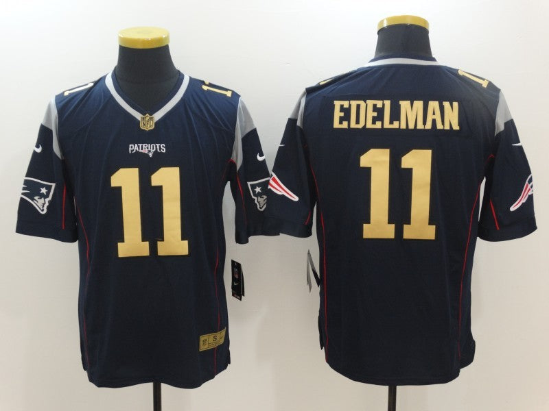 Men's New England Patriots Julian Edelman #11 Navy Alternate Game Jersey1