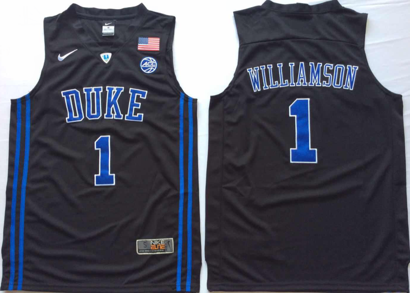 Men's Duke Blue Devils Zion Williamson Black Game Jersey