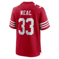 San Francisco 49ers Siran Neal Scarlet Team Game Jersey