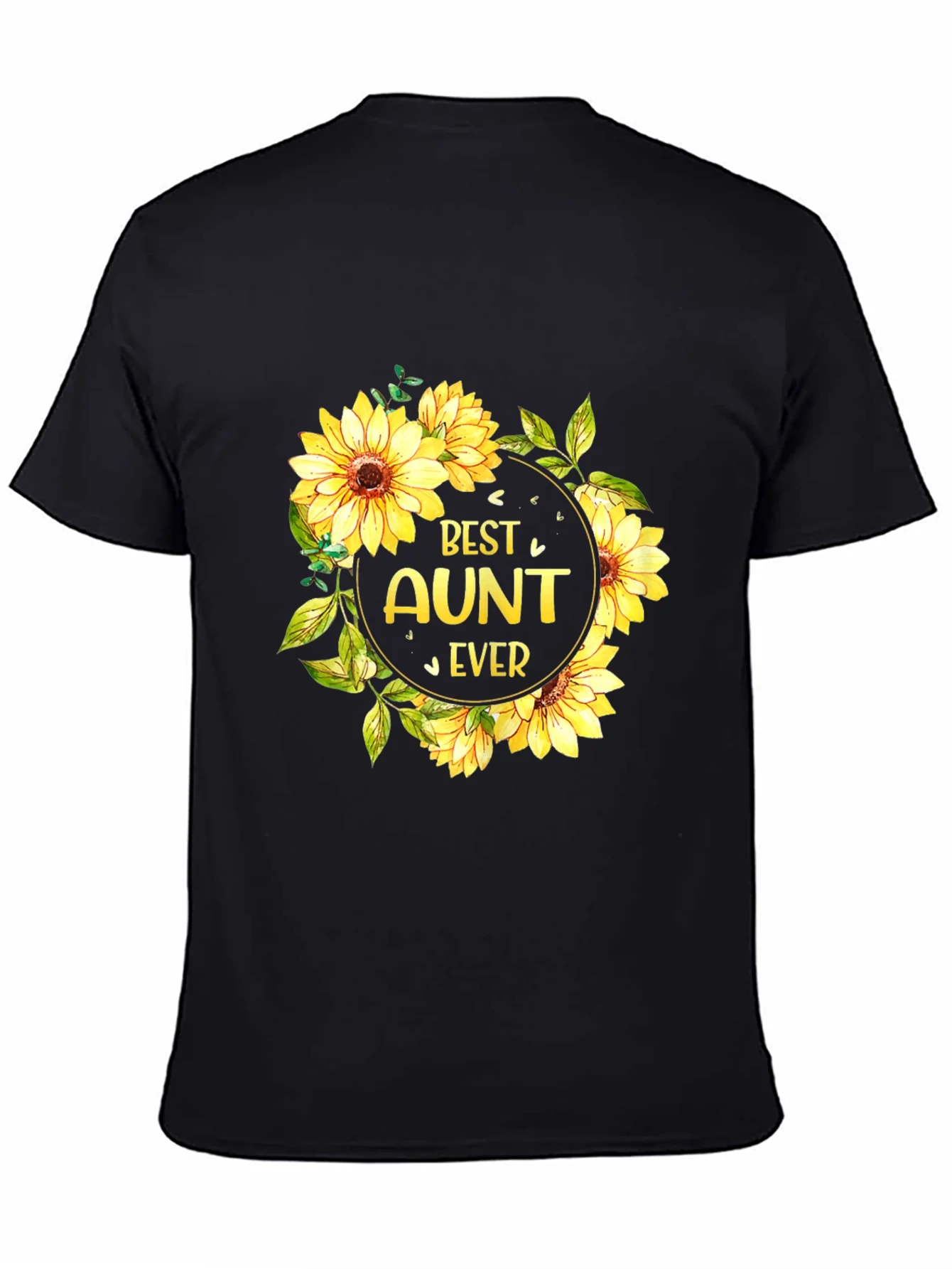 Best Aunt Ever Sunflower Graphic T-Shirt