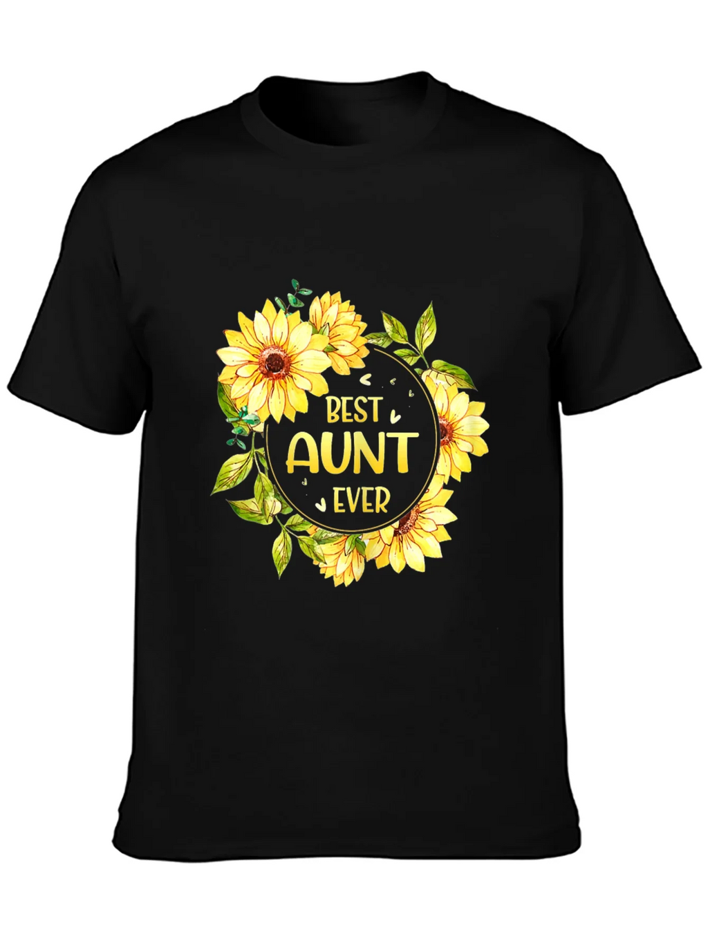 Best Aunt Ever Sunflower Graphic T-Shirt