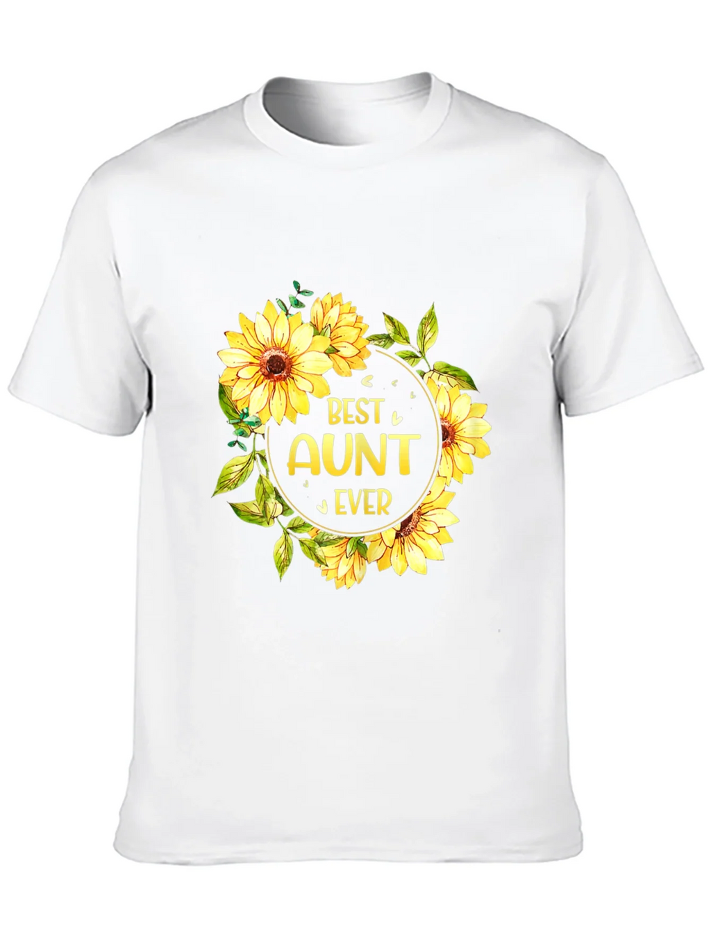 Best Aunt Ever Sunflower Graphic T-Shirt