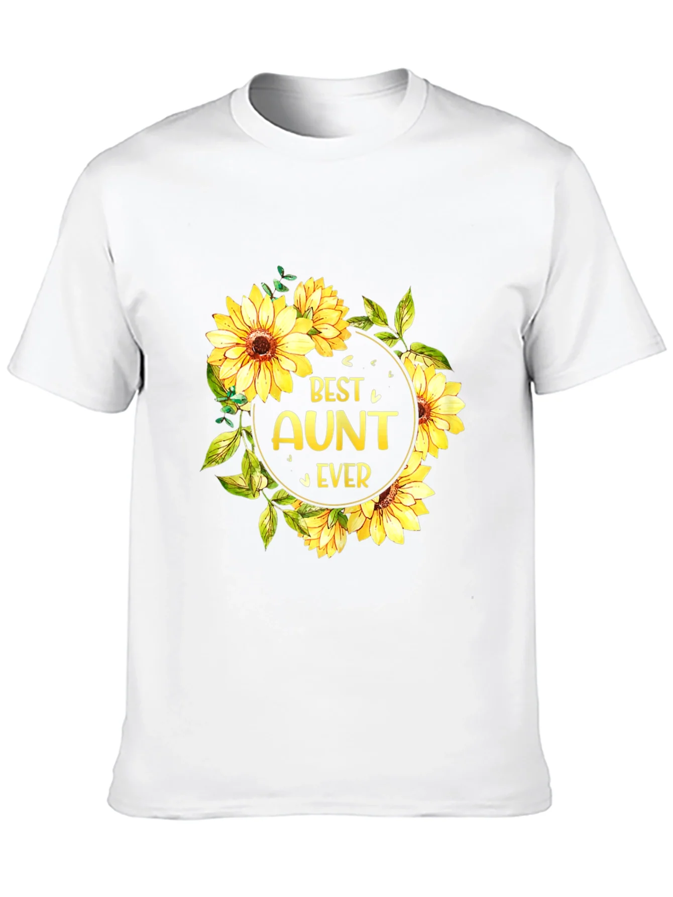 Best Aunt Ever Sunflower Graphic T-Shirt