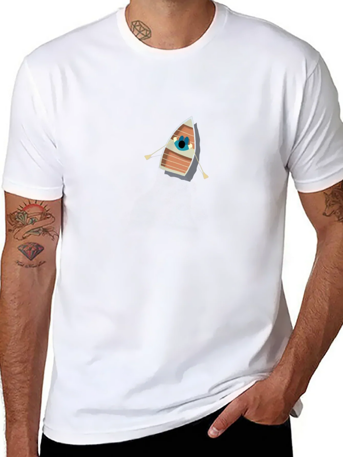 Rowboat Graphic Black Tee