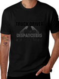 Truck Driver Heroes Black T-Shirt