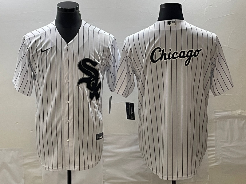 Men's Chicago White Sox White Home Replica Game Jersey1