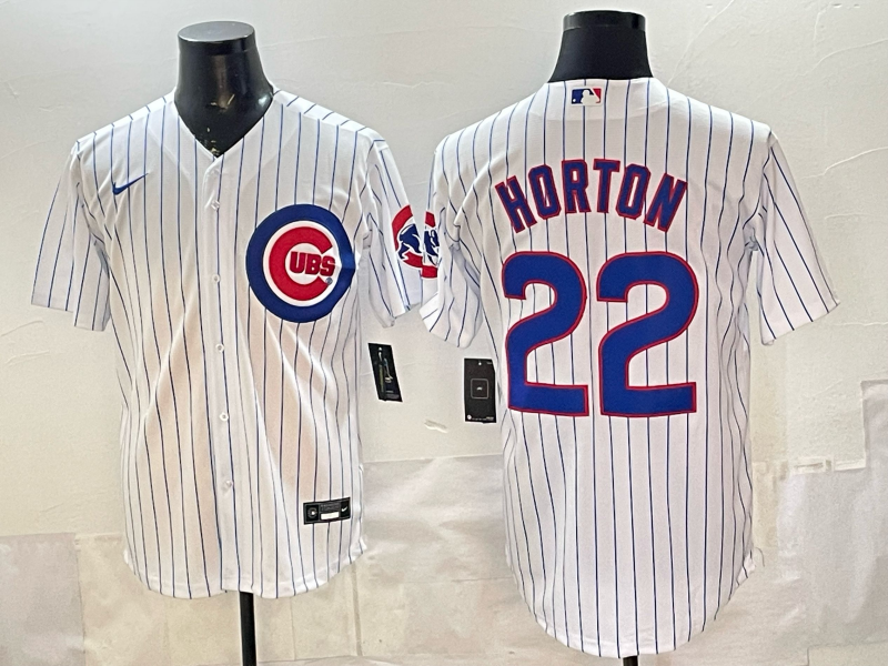 Men's Chicago Cubs Matt Shaw Horton #22 White Home Replica Jersey