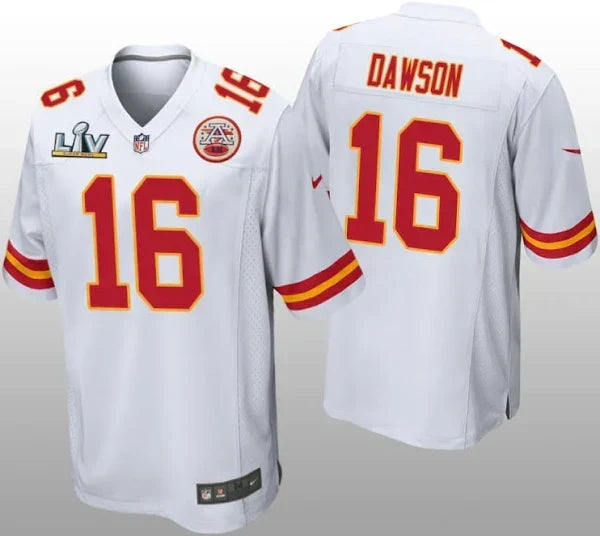 Kansas City Chiefs Len Dawson White Game Jersey Super Bowl LV - Men's