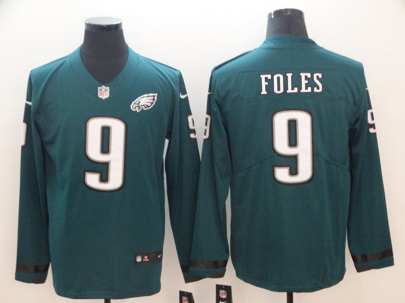Men's Philadelphia Eagles Nick Foles #9 Midnight Green Team Game Jersey1