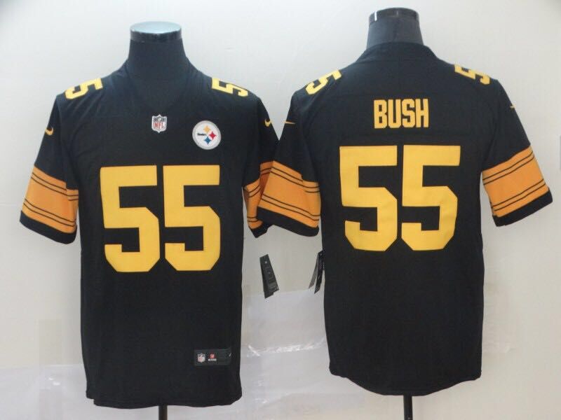 Men's Pittsburgh Steelers Devon Bush Jr. Black Alternate Legend Jersey