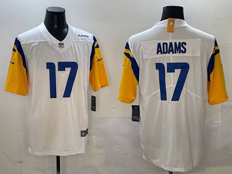 Men's Los Angeles Rams Davante Adams White Game Player Jersey