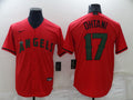 Men's Los Angeles Angels Shohei Ohtani Red Sewn Baseball Jersey