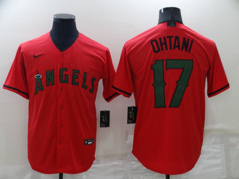 Men's Los Angeles Angels Shohei Ohtani Red Sewn Baseball Jersey