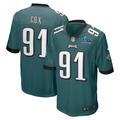 Men's Philadelphia Eagles Fletcher Cox Midnight Green Super Bowl LVII Patch Game Jersey